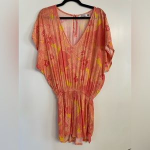 Fighting Eel Ava Sky Romper Provence in Hibiscus Size Small